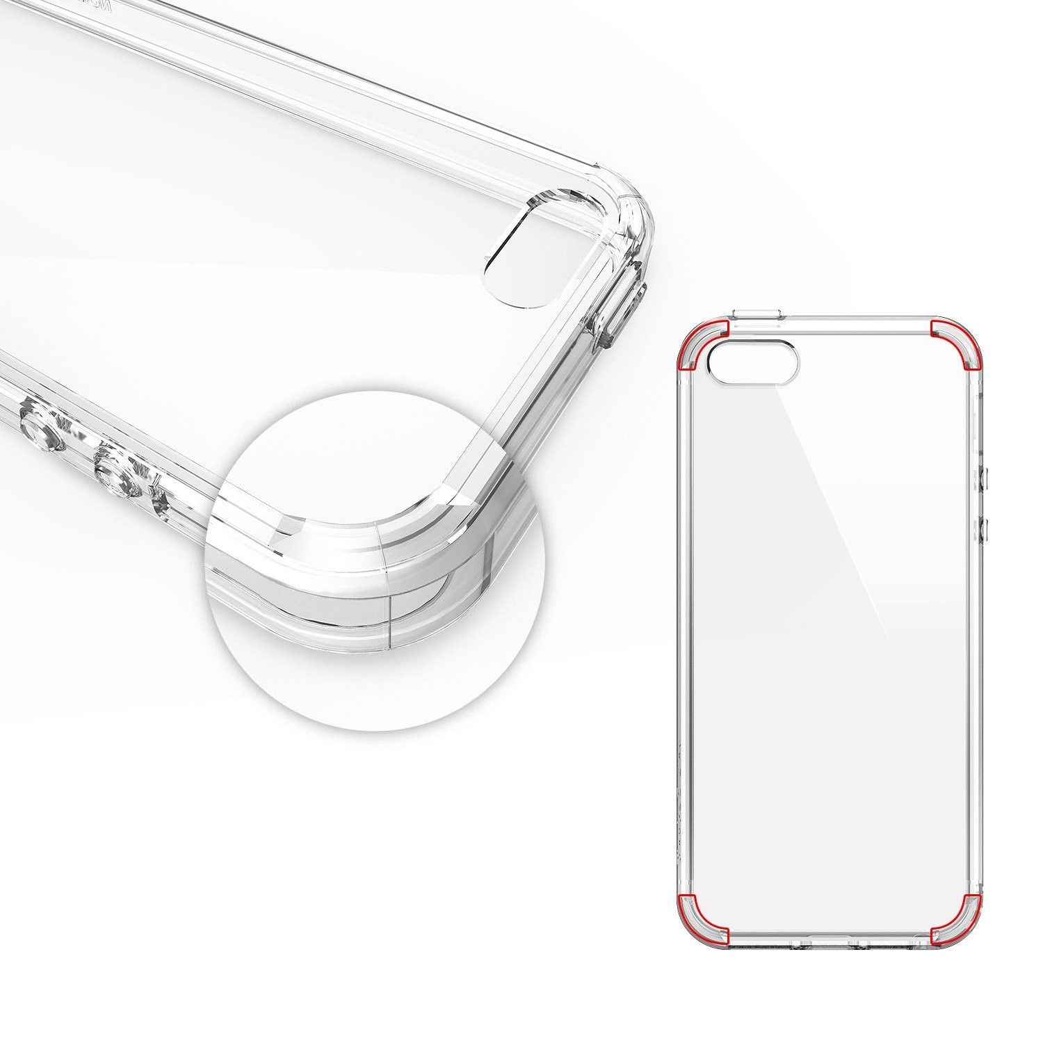 Kryt Ringke "Fusion" pro iPhone SE / 5 / 5S - crystal view