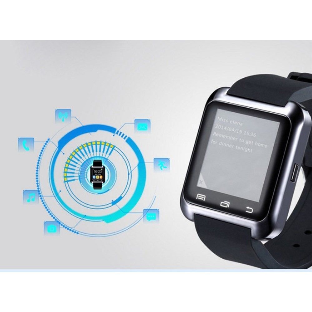 Chytré bluetooth hodinky „U-Tech“ pro zařízení android -– v černé barvě