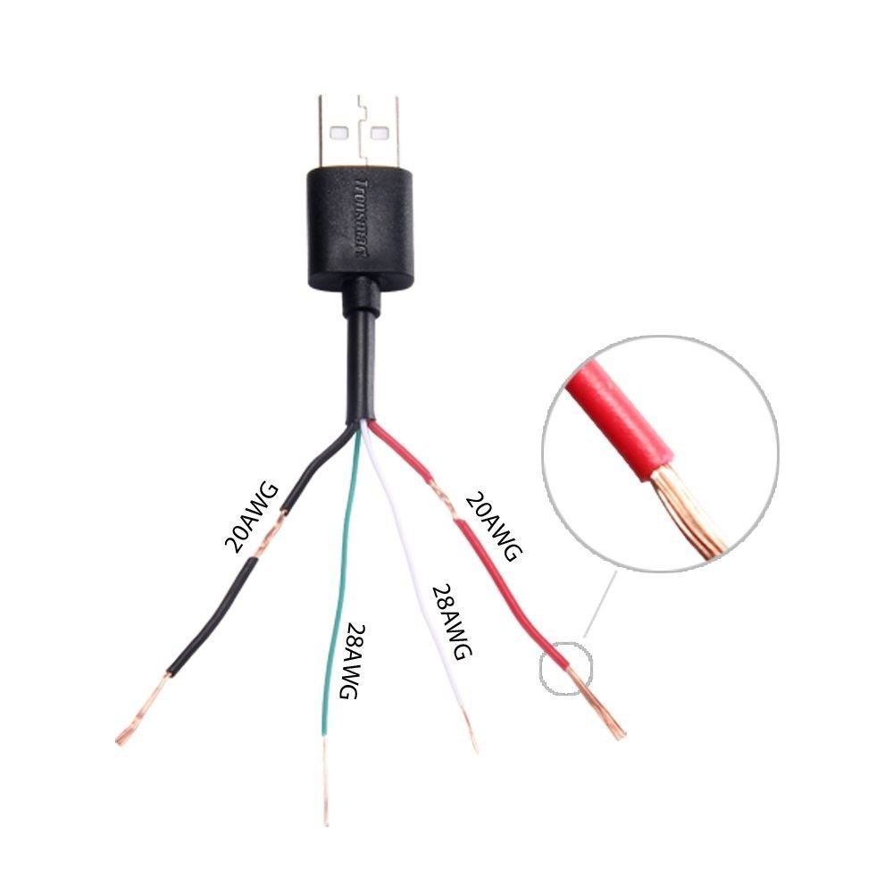 Balení 3 kusů Qualcomm quick charge 2.0 microUSB kabelů 2A Tronsmart – 1 m