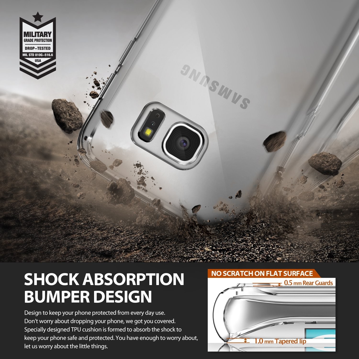Kryt Ringke "Fusion" pro Samsung Galaxy S7 Edge - rose gold