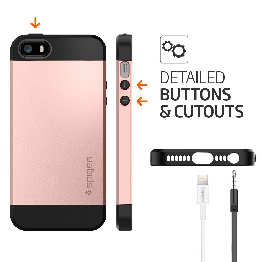 Kryt Spigen "Slim Armor" pro iPhone SE / 5 / 5S - rose gold