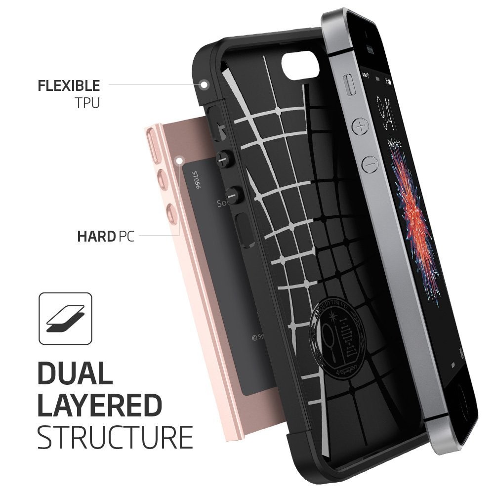 Kryt Spigen "Slim Armor" pro iPhone SE / 5 / 5S - rose gold