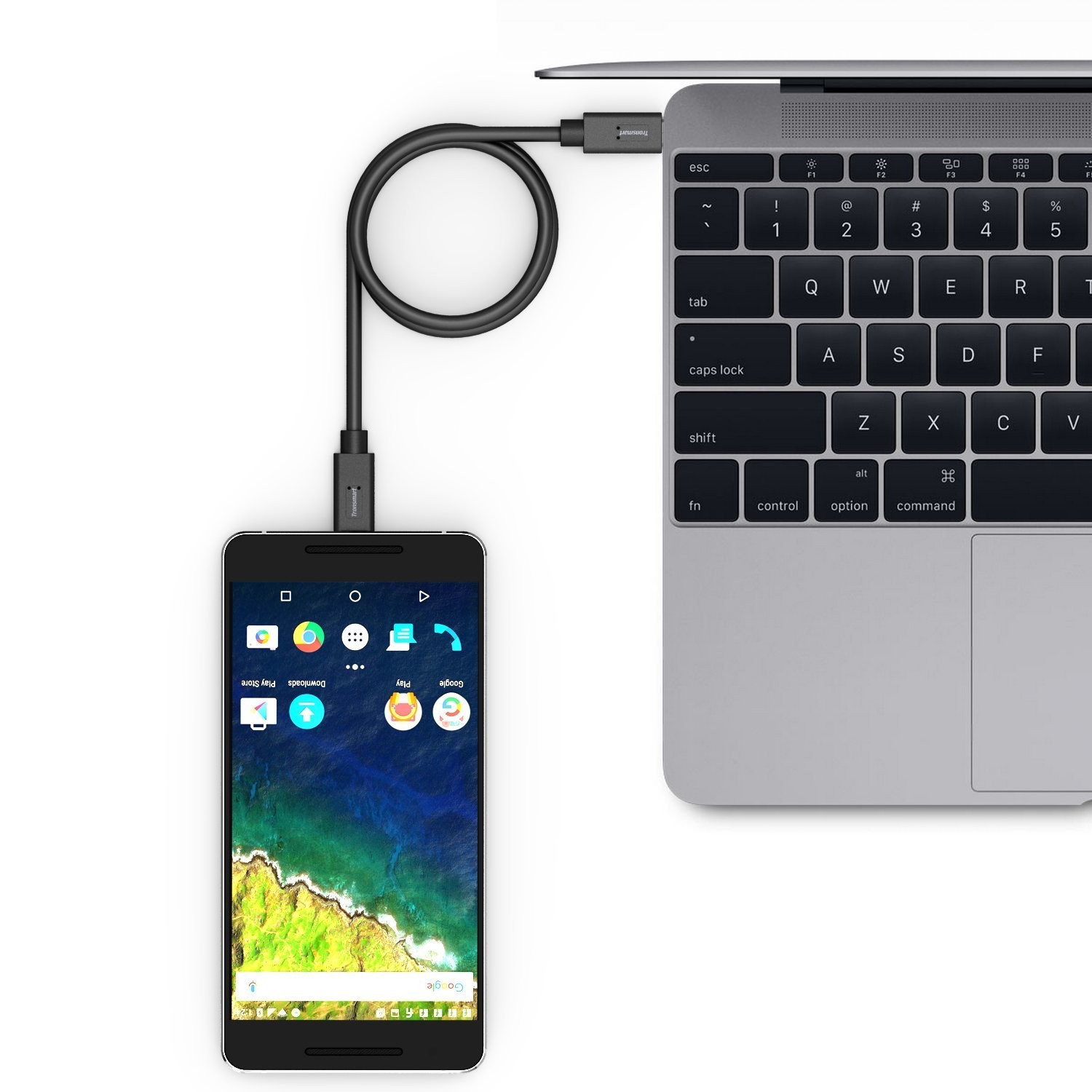 USB-C na USB-C kabel Quick Charge 3.0 Tronsmart - 1 m
