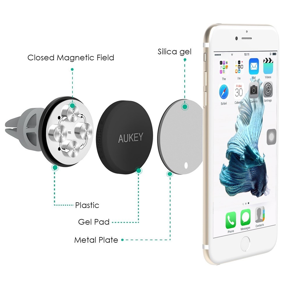 Držák na mobil do auta Aukey "HD-C5" na větrací mřížku