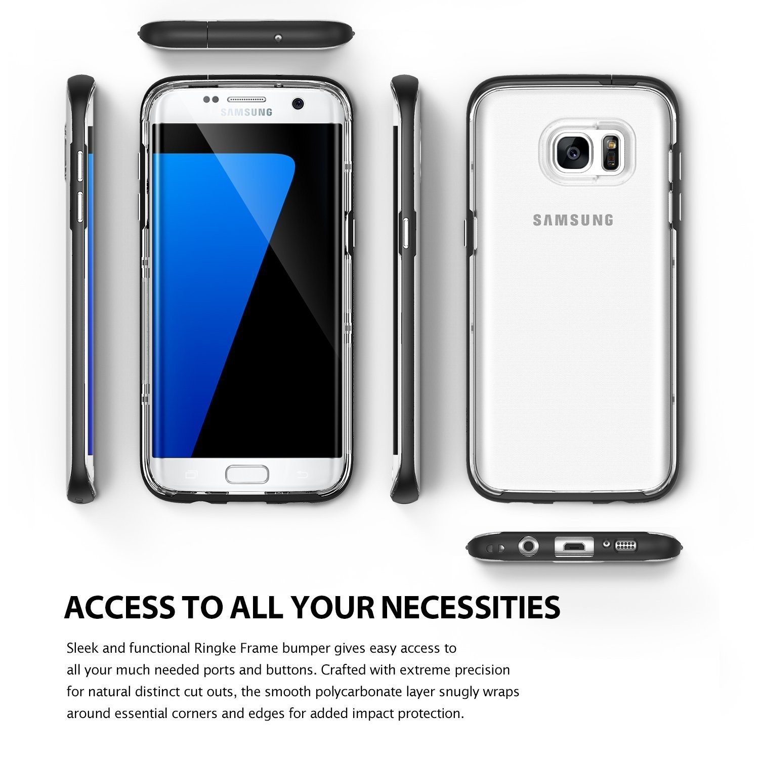 Kryt Ringke "Frame" pro Samsung Galaxy S7 Edge - sf black