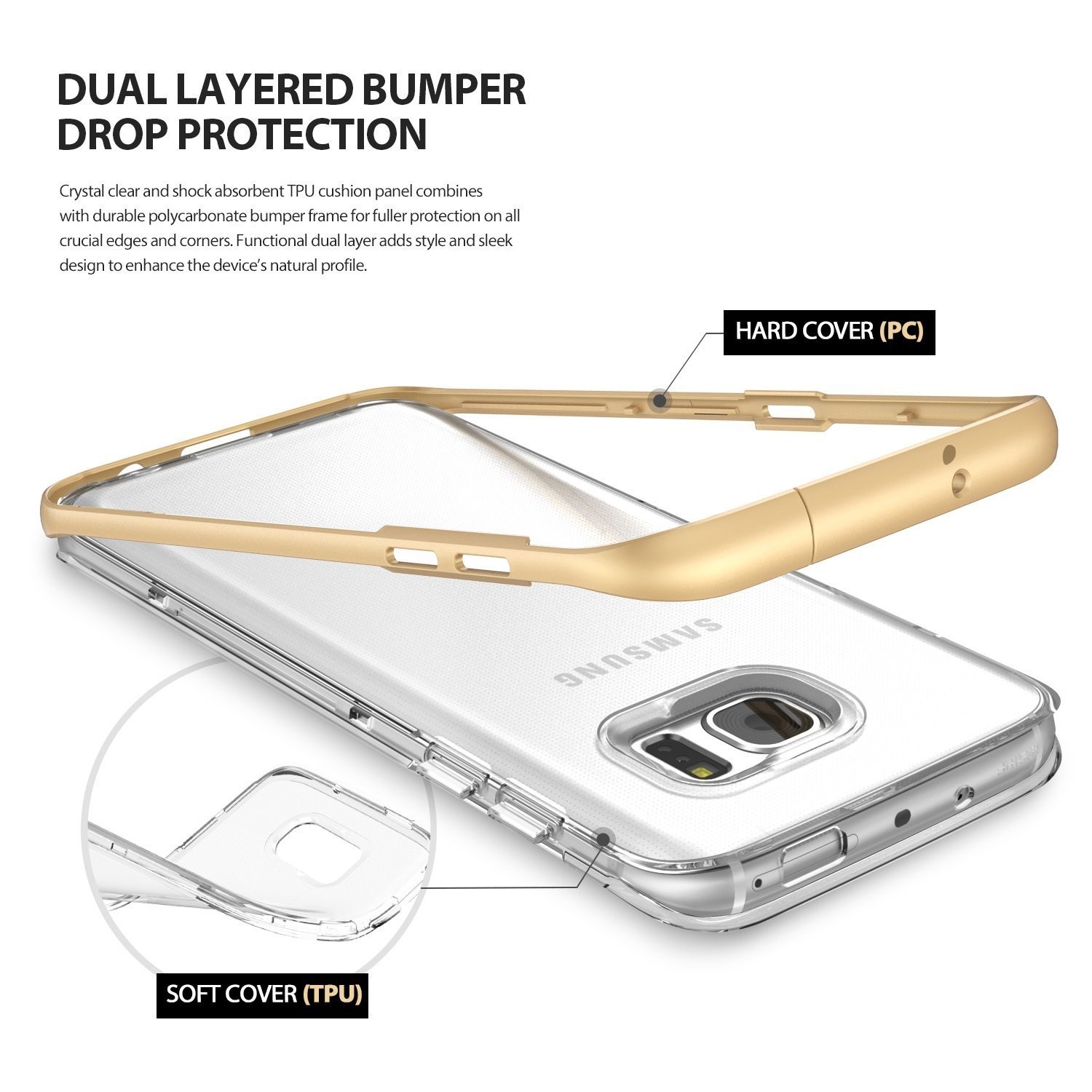 Kryt Ringke "Frame" pro Samsung Galaxy S7 Edge - sf black