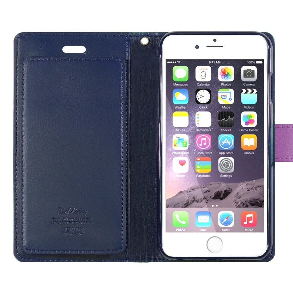 Elegantní pouzdro Goospery Rich Diary pro iPhone 8 Plus / iPhone 7 Plus - fialový