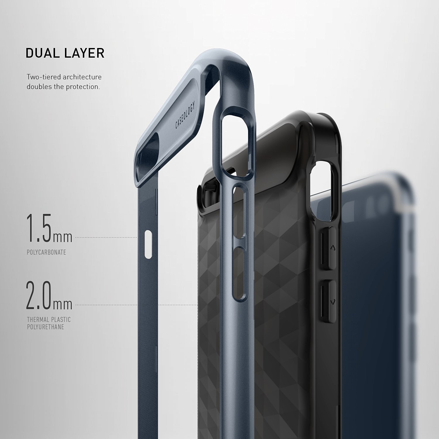 Kryt Caseology Parallax pro iPhone 7 Plus - black