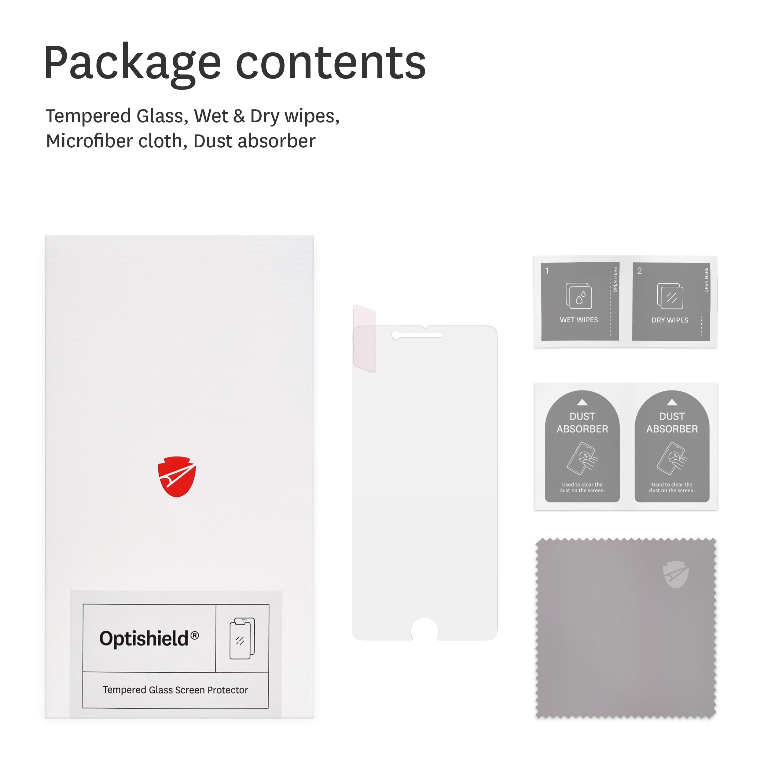 Ochranné sklo Optishield Basic pro iPhone 8 Plus / iPhone 7 Plus