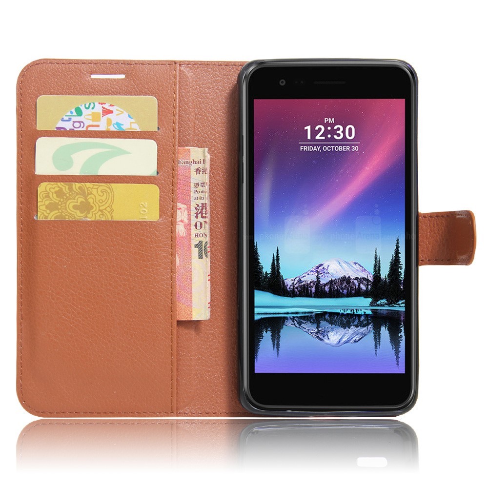 Elegantní kryt „Litchi“ pro LG K10 2017 - hnědý