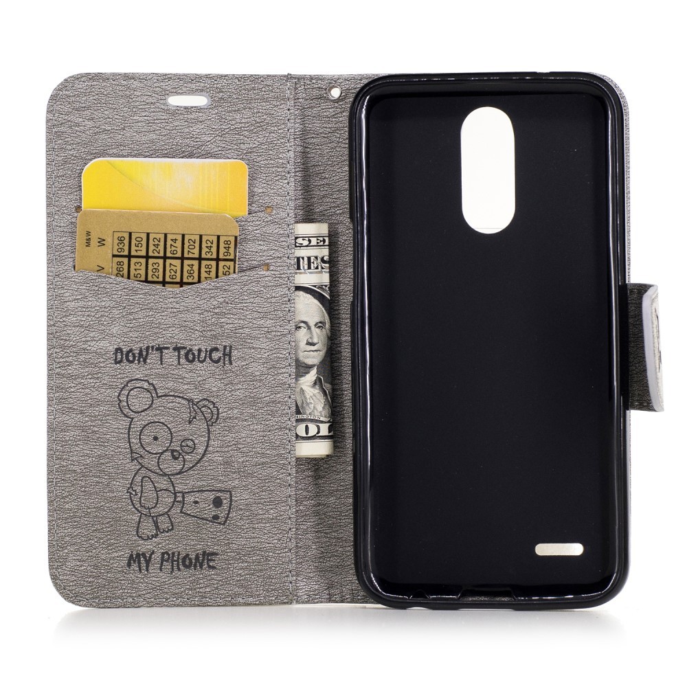 Módní kryt „Do Not Touch“ pro LG K10 2017 - šedý