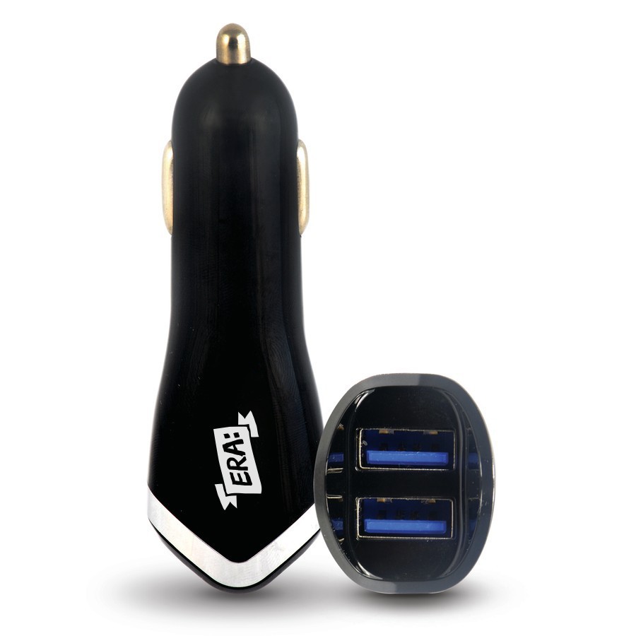 3-Pack USB nabíječka do auta Era „Rocket“ - černá