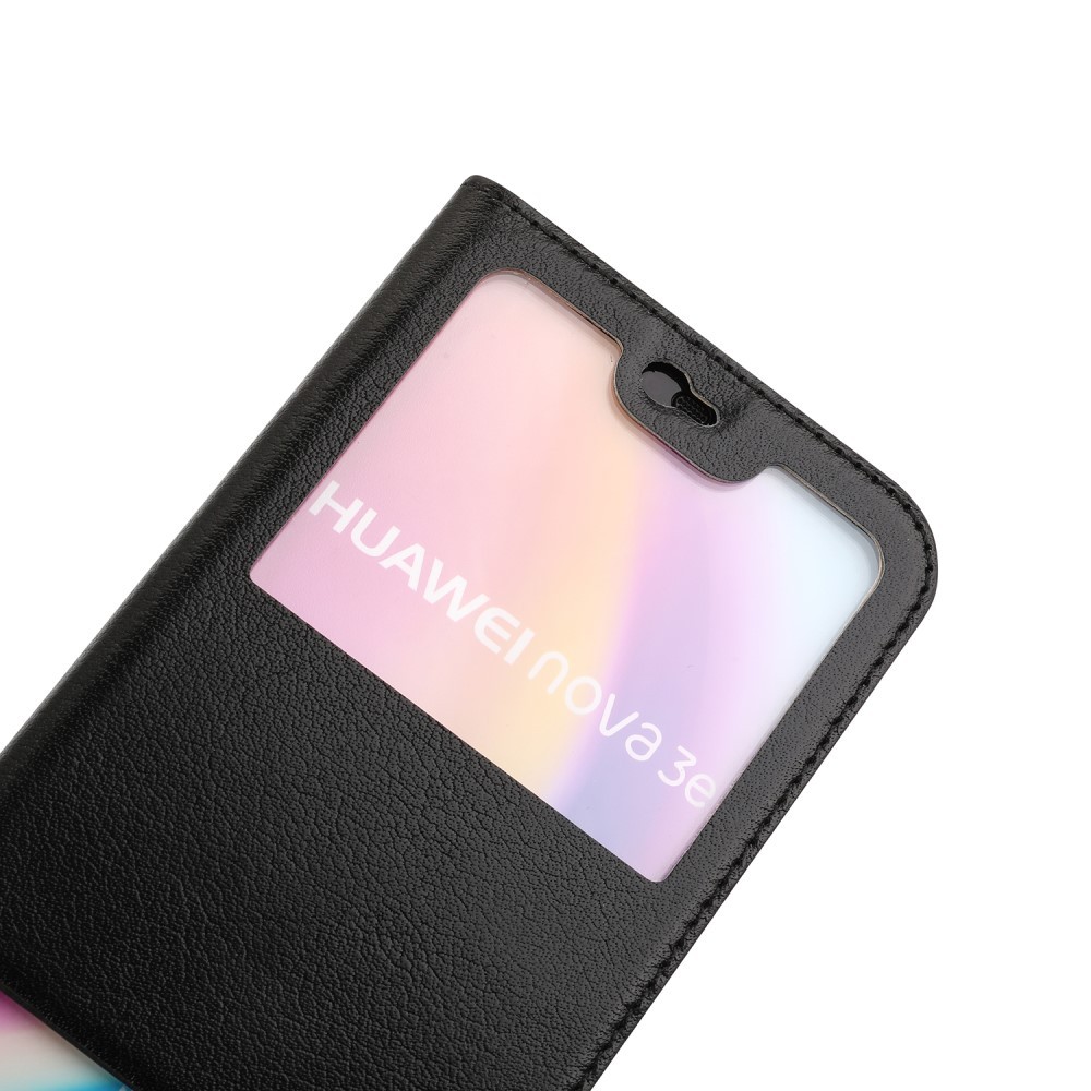 Módní kryt z umělé kůže „Duality“ pro Huawei P20 lite - černý