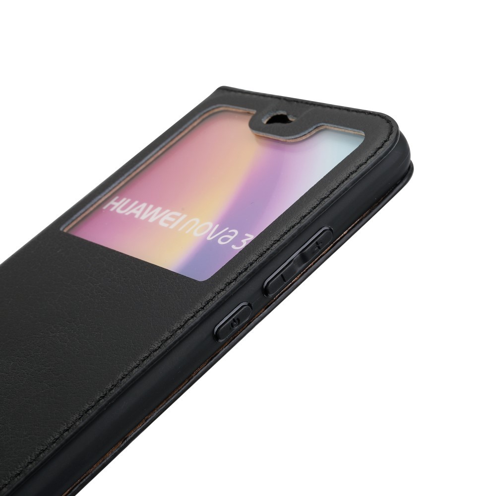 Módní kryt z umělé kůže „Duality“ pro Huawei P20 lite - černý