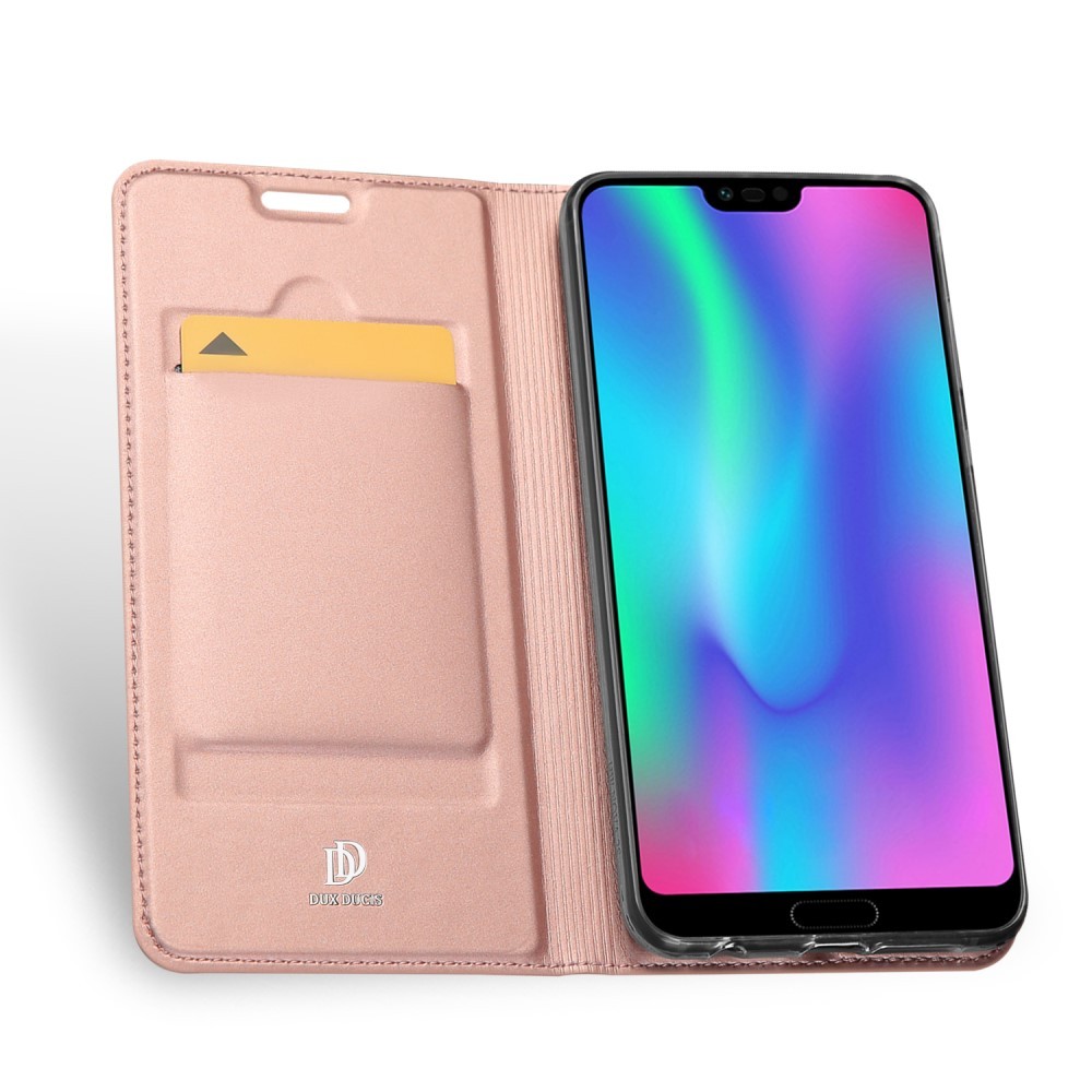 Módní pouzdro "Skin" pro Huawei Honor 10 z umělé kůže - růžové