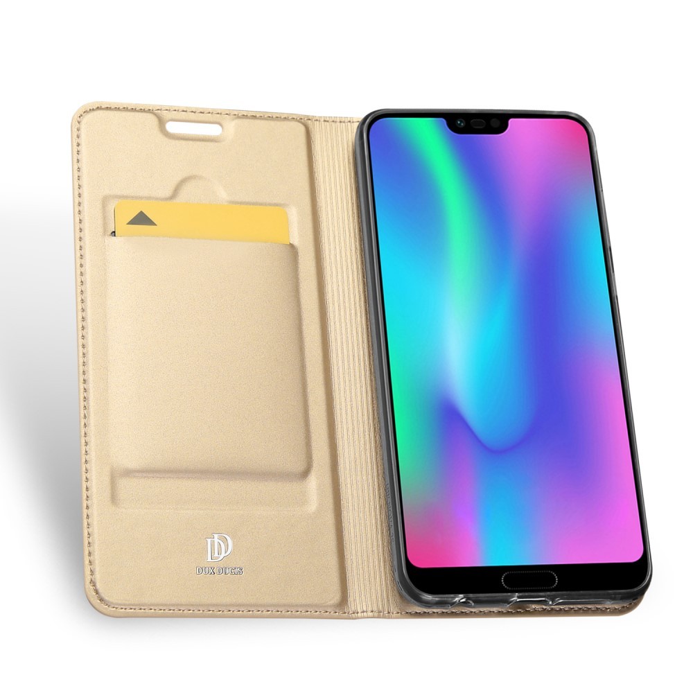 Módní pouzdro "Skin" pro Huawei Honor 10 z umělé kůže - zlatý