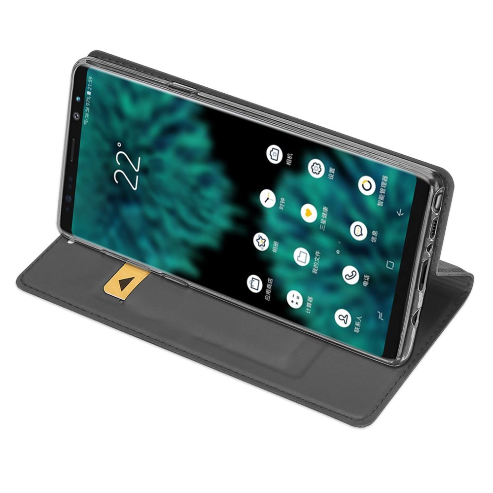 Módní pouzdro "Skin" pro Samsung Galaxy Note 9 z umělé kůže - šedý