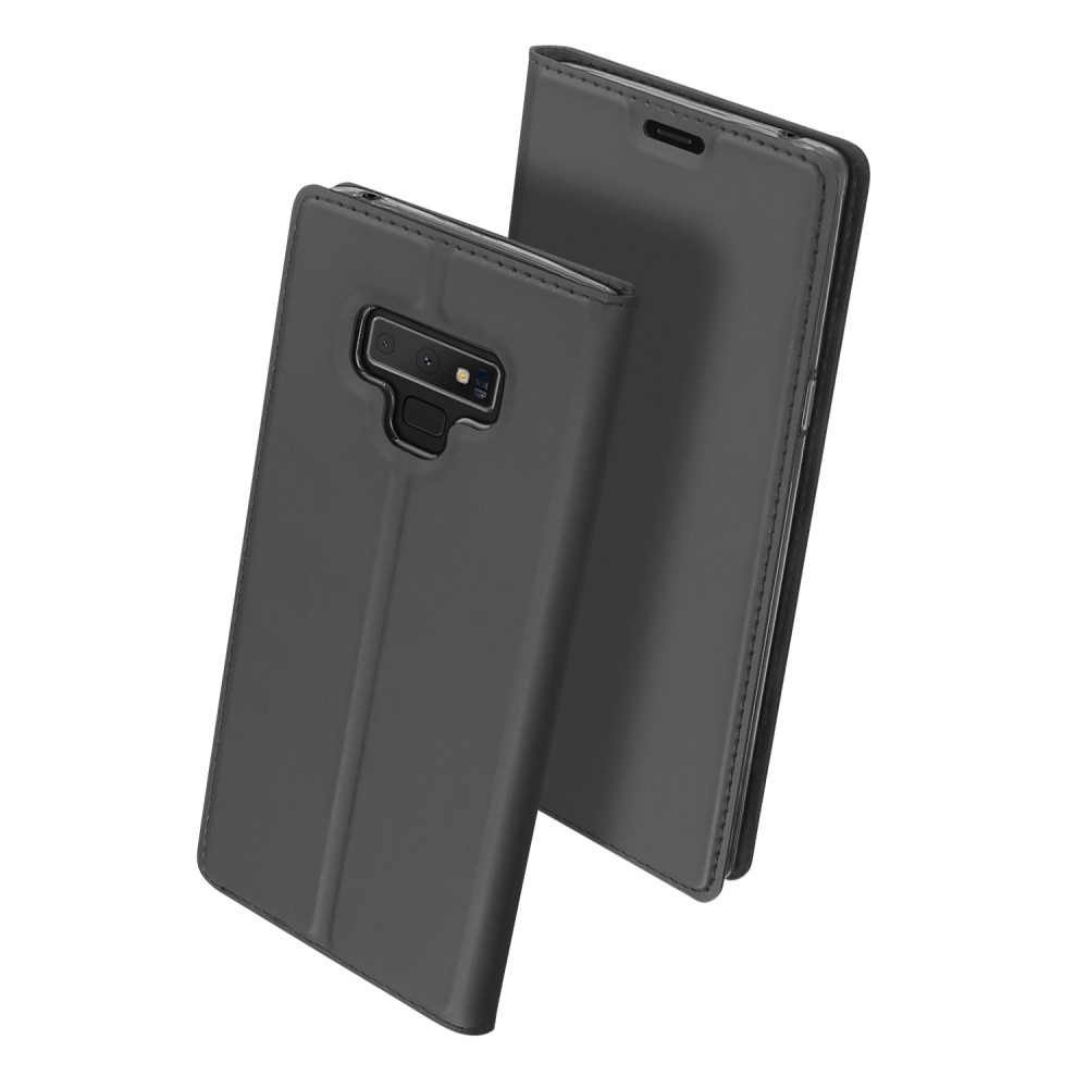 Módní pouzdro "Skin" pro Samsung Galaxy Note 9 z umělé kůže - šedý