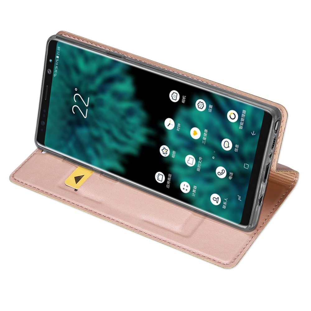 Módní pouzdro "Skin" pro Samsung Galaxy Note 9 z umělé kůže - růžové