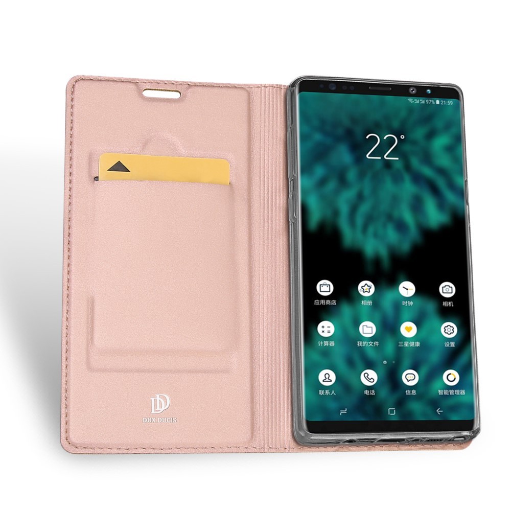 Módní pouzdro "Skin" pro Samsung Galaxy Note 9 z umělé kůže - růžové