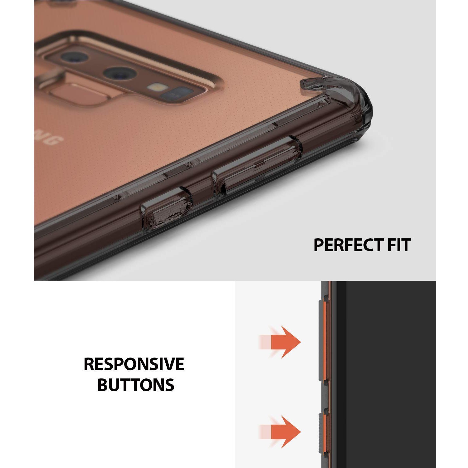 Kryt Ringke "Fusion" pro Samsung Galaxy Note 9 - smoke black