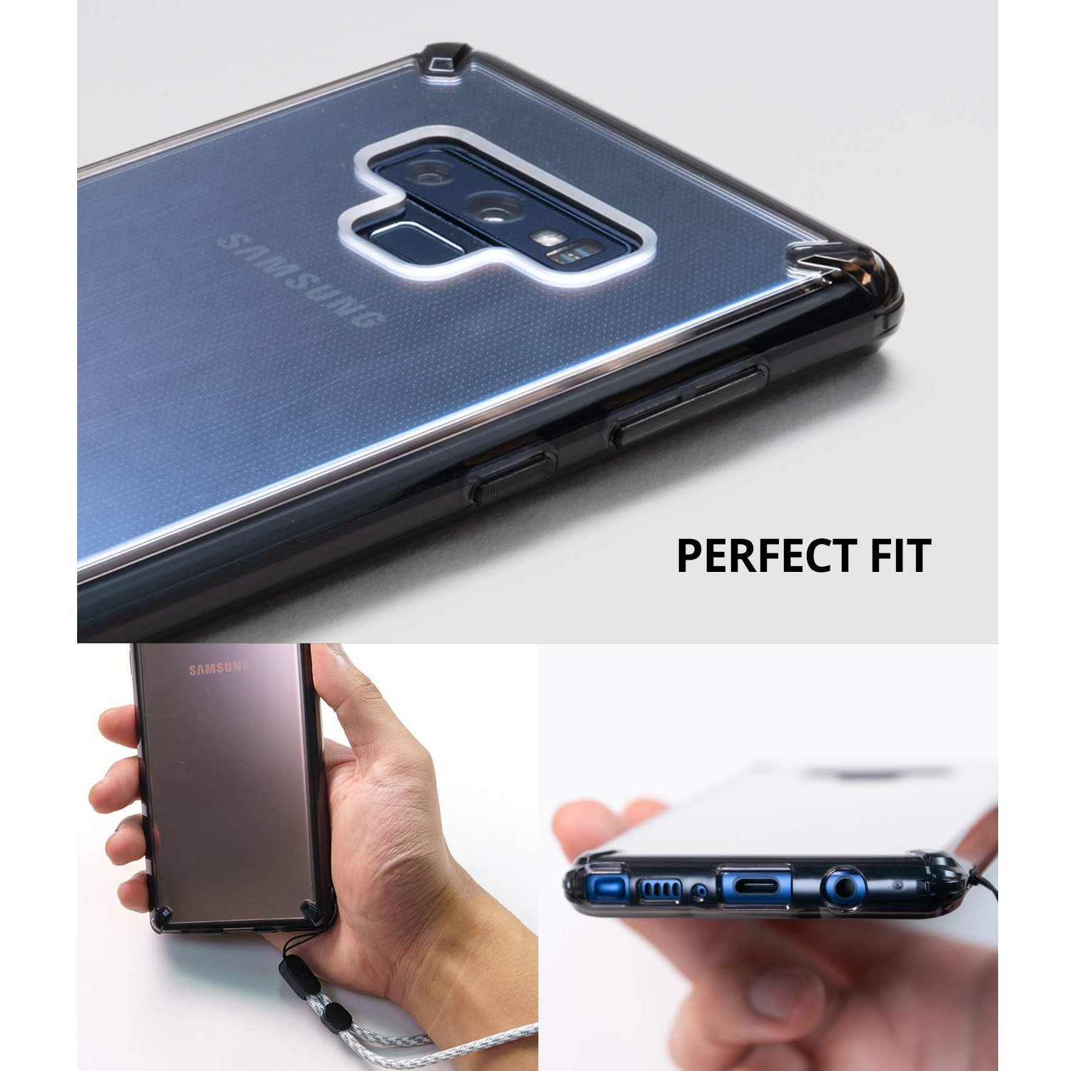Kryt Ringke "Fusion" pro Samsung Galaxy Note 9 - smoke black