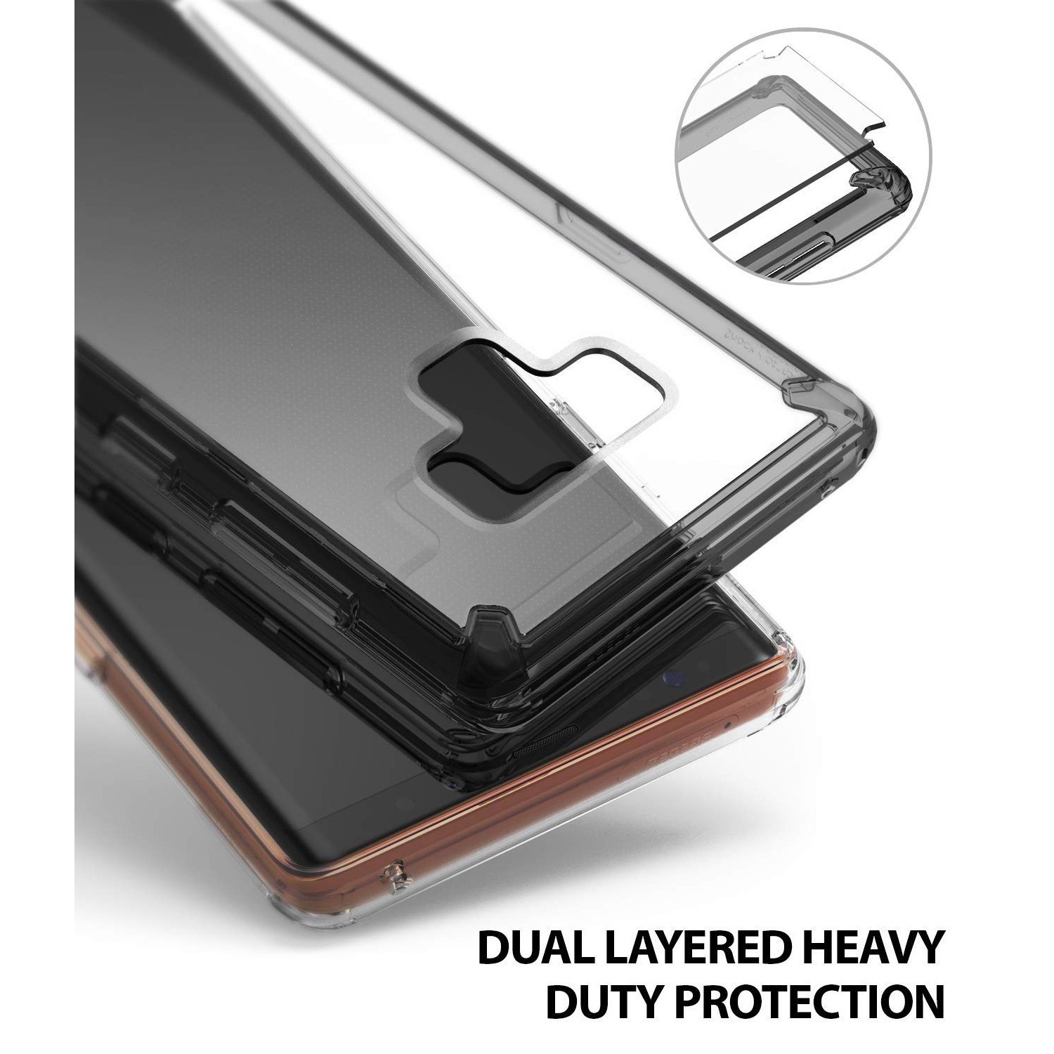 Kryt Ringke "Fusion" pro Samsung Galaxy Note 9 - smoke black
