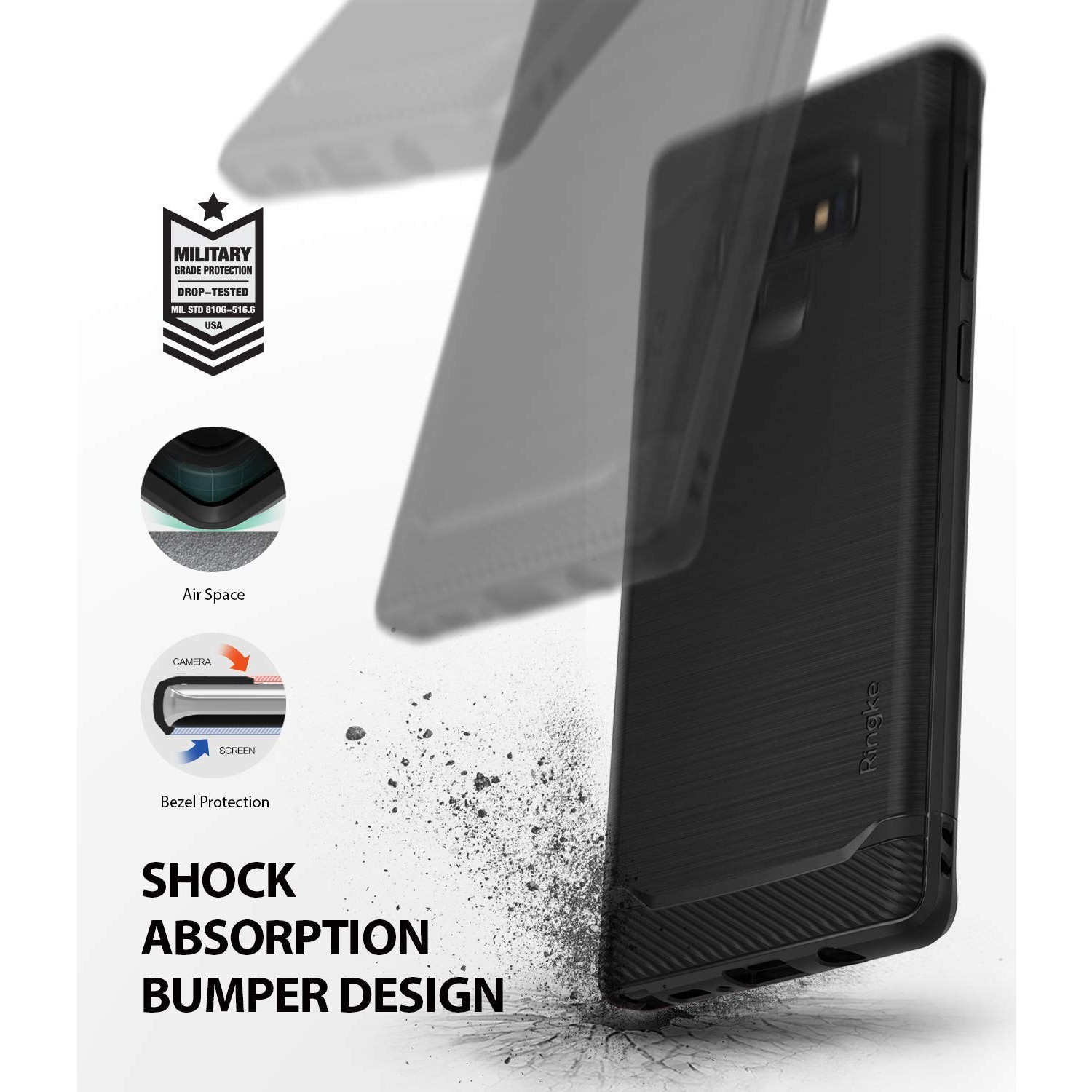 Kryt Ringke "Onyx" pro Samsung Galaxy Note 9 - černý
