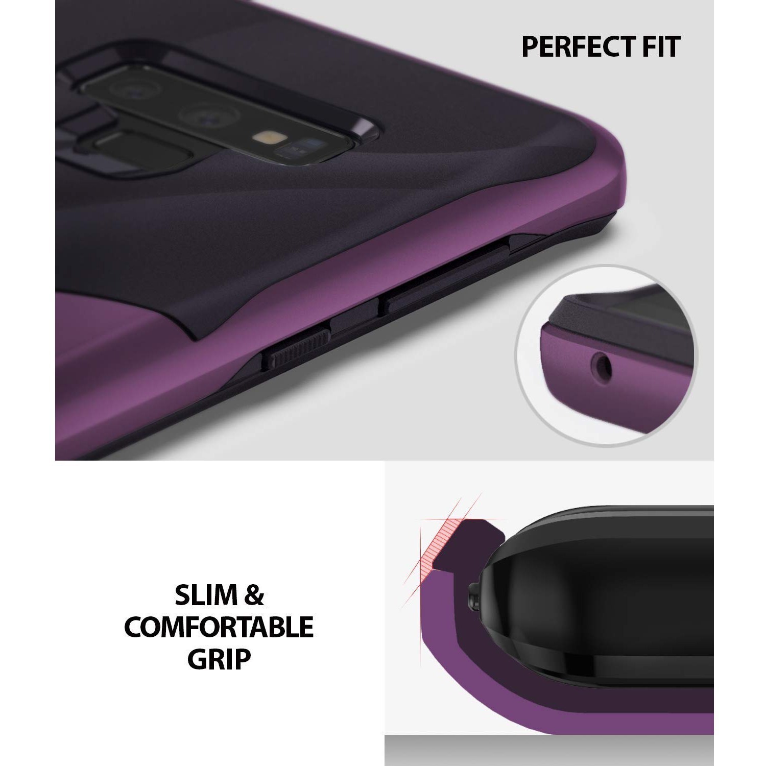 Kryt Ringke "Wave" pro Samsung Galaxy Note 9 - metallic purple