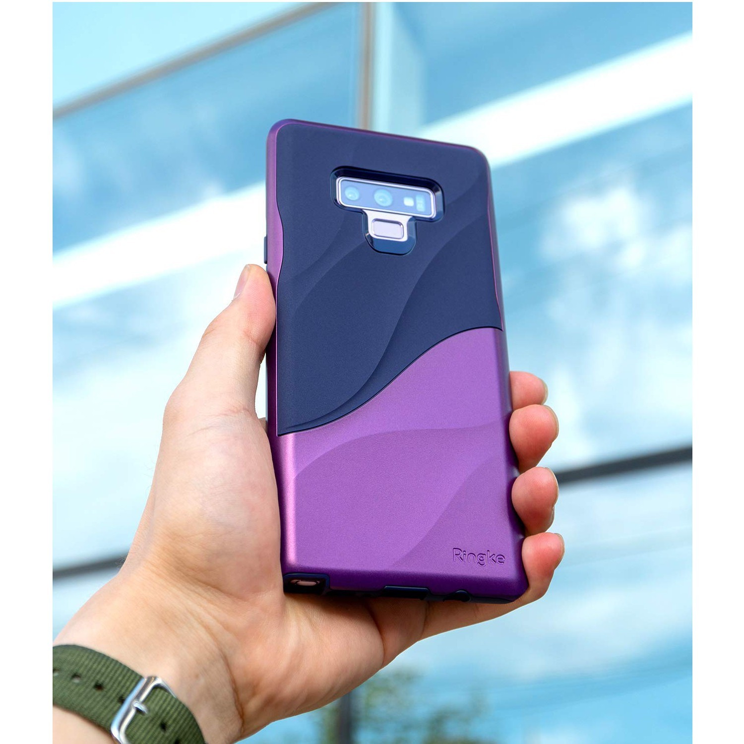 Kryt Ringke "Wave" pro Samsung Galaxy Note 9 - metallic purple