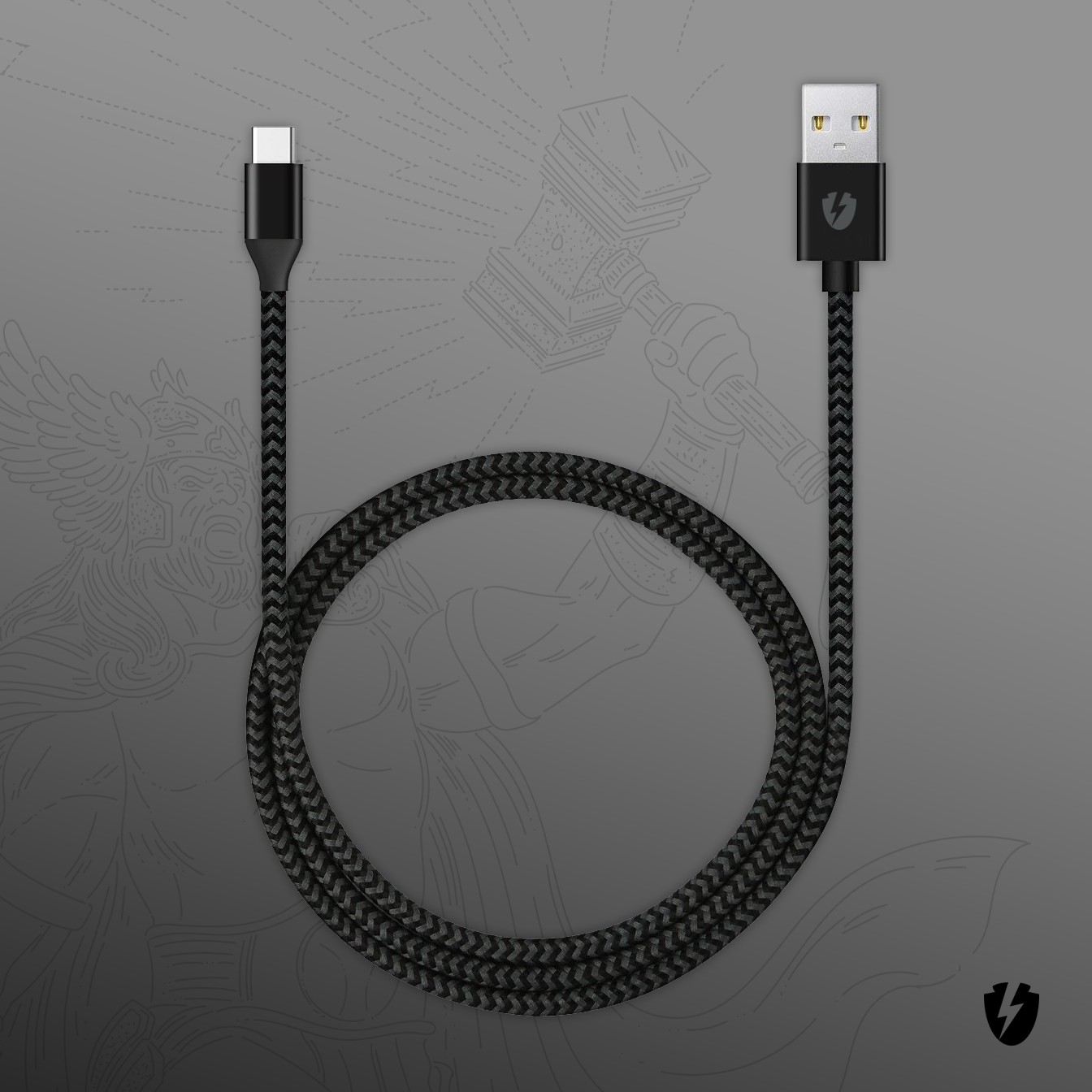 USB-C kabel Optishield® THOR s přidaným kevlarem a doživotní zárukou - 1,2 m