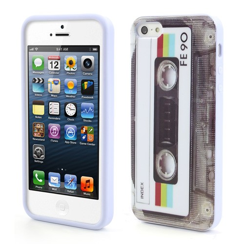 Kryt TPU gel "Retro Casette" pro iPhone SE / 5 / 5S