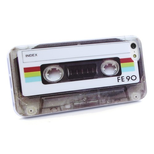 Kryt TPU gel "Retro Casette" pro iPhone SE / 5 / 5S