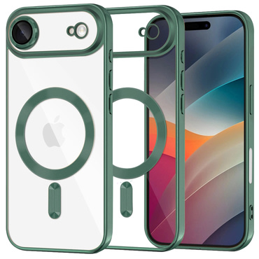 Pouzdro Techsuit "Luxury Crystal MagSafe" pro iPhone Air - tmavě zelený