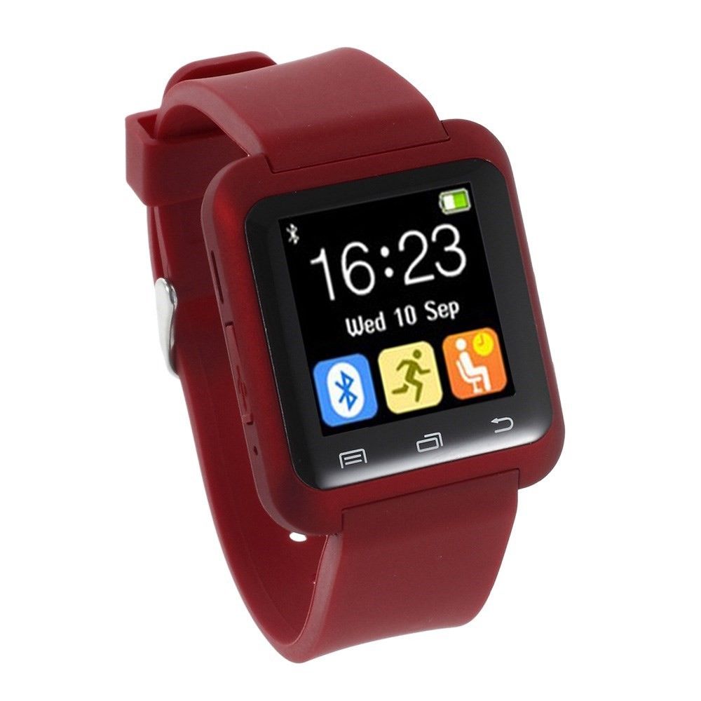 Chytré bluetooth hodinky „U-Tech“ pro zařízení android - červené barvě
