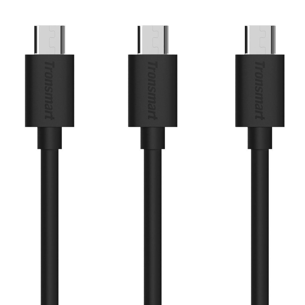 Balení 3 kusů Qualcomm quick charge 2.0 microUSB kabelů 2A Tronsmart – 1 m