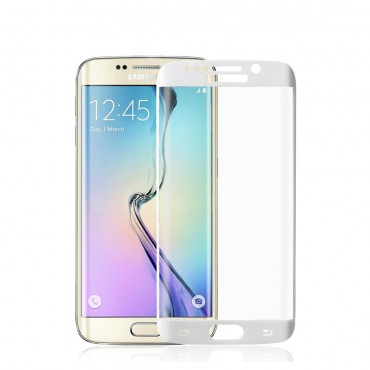 Celotělové tvrzené sklo Amorus pro Samsung Galaxy S6 Edge+ - bílý