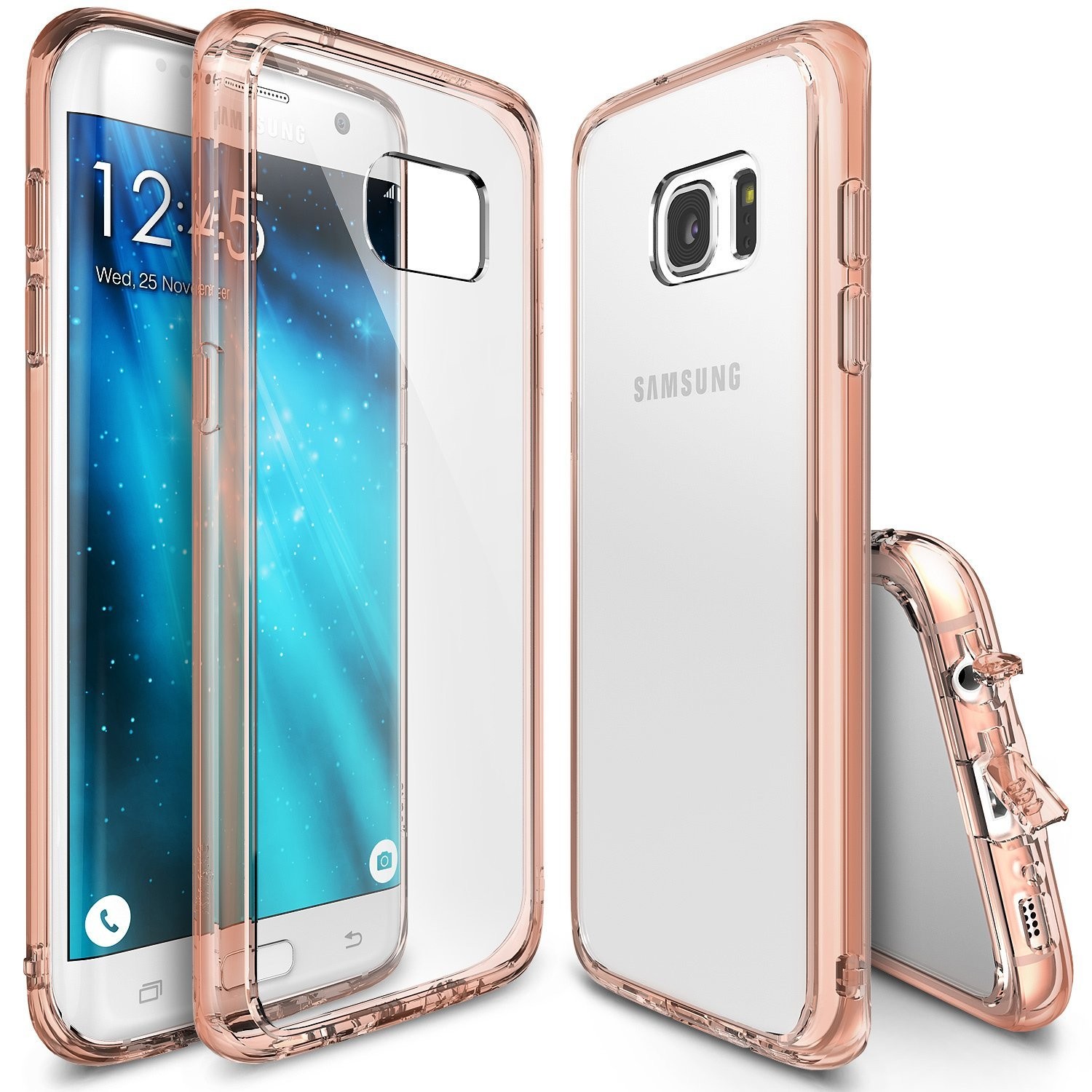 Kryt Ringke "Fusion" pro Samsung Galaxy S7 Edge - rose gold