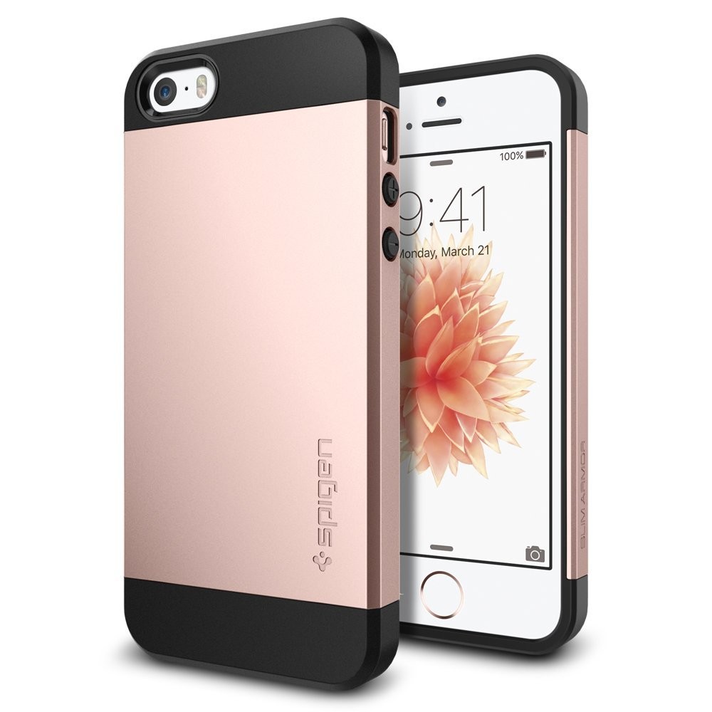 Kryt Spigen "Slim Armor" pro iPhone SE / 5 / 5S - rose gold
