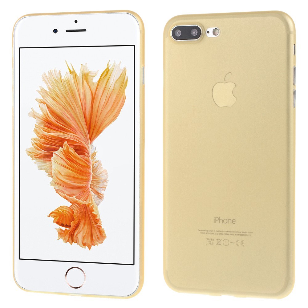 Ultra tenký pevný 0,3 mm kryt pro iPhone 7 Plus – zlatý