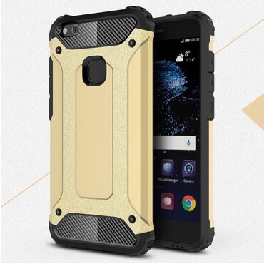 Robustní obal „Rock“ pro Huawei P10 Lite - zlaté barvy