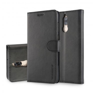 Elegantní kryt z umělé kůže „Wallet“ pro Huawei Mate 10 Lite - černý Elegantní kryt z umělé kůže „Wallet“ pro Huawei Mate 10 Lite - černý