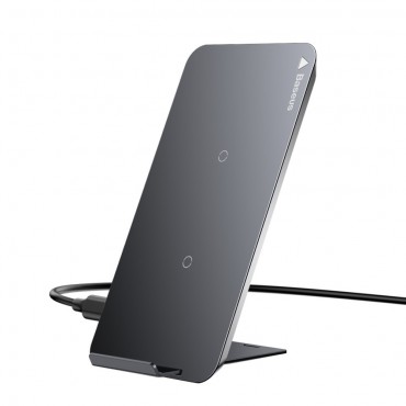 Prémiový stojánek a nabíjecí stanice Baseus pro všechna zařízení podporující QI - černý