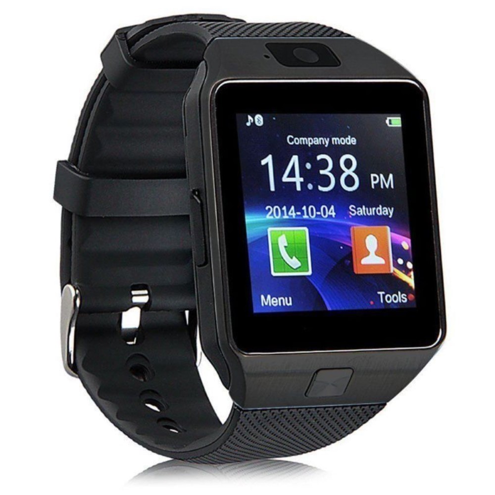 Chytré Bluetooth a NFC hodinky „DZ09“ pro Android a iOS zařízení - černá