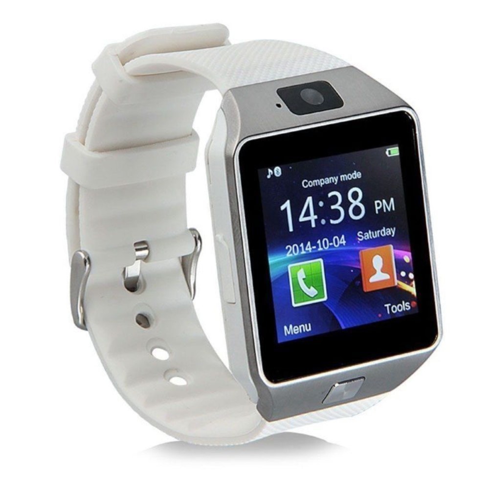Chytré Bluetooth a NFC hodinky „DZ09“ pro Android a iOS zařízení - stříbrná