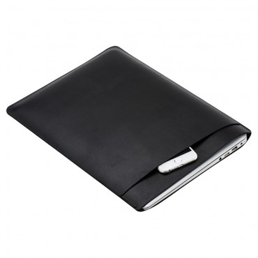 Kryt z umělé kůže „Sleeve“ pro 15palcové laptopy - černý Kryt z umělé kůže „Sleeve“ pro 15palcové laptopy - černý