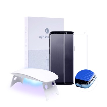 Prémiové tvrzené sklo Optishield Lux a UV lampa