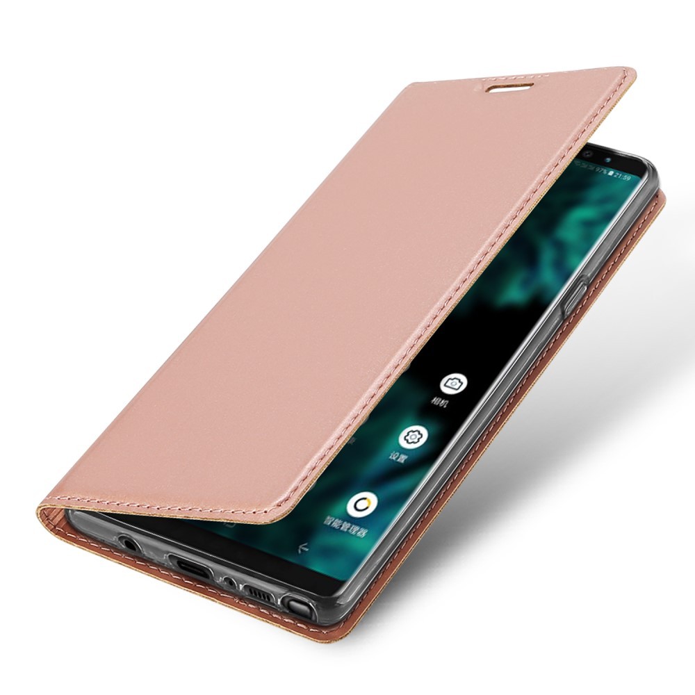 Módní pouzdro "Skin" pro Samsung Galaxy Note 9 z umělé kůže - růžové