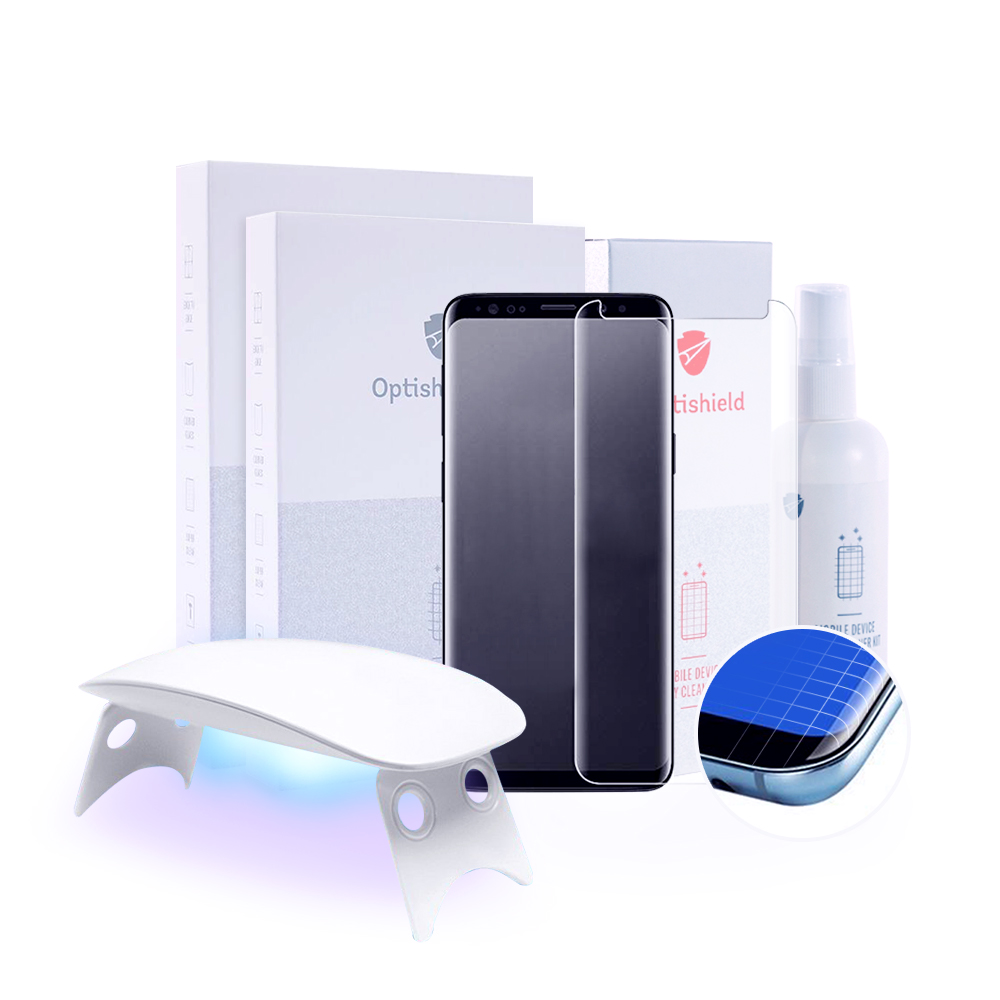 2x Premium ochranné sklo Optishield Lux pro Samsung Galaxy Note 9 + UV lampa