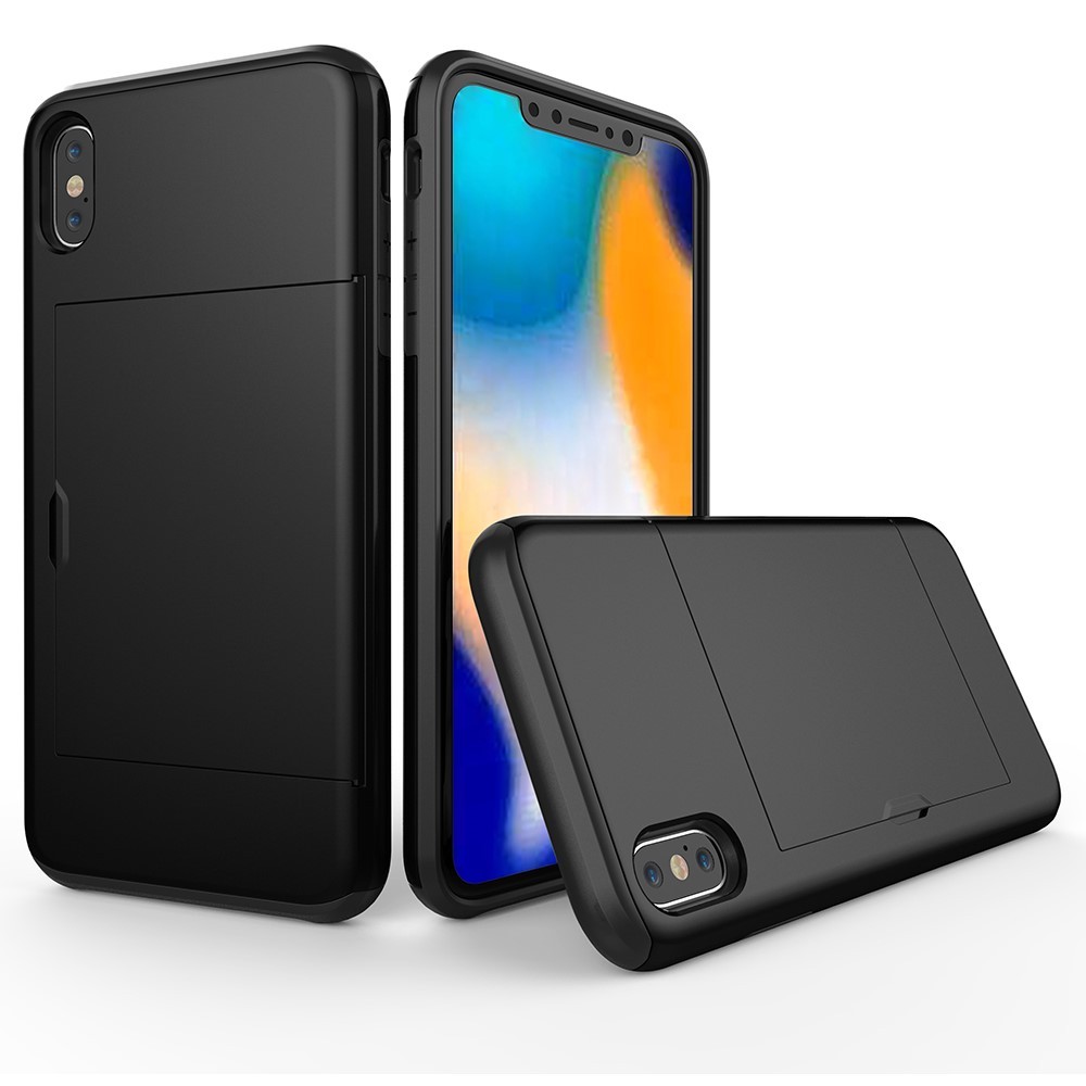 Hybridní gelový TPU obal „Slot“ pro iPhone XR - černý